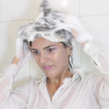 lovingmessy4you: Wetlook Shower White Shirt and Skirt (short Hair)