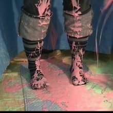 Alumi: Japanese model Mami liked being pied and slimed, and showing her feet