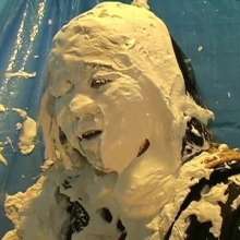 Alumi: Japanese model Mami liked being pied and slimed, and showing her feet