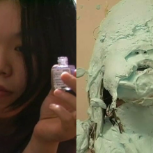 Alumi: Japanese model Mami liked being pied and slimed, and showing her feet