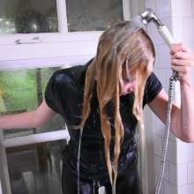 WetPlace: Beautiful Eileen Taking Shower In Black Leggings