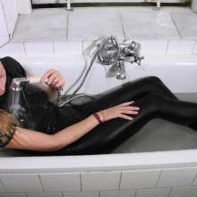 WetPlace: Beautiful Eileen Taking Shower In Black Leggings