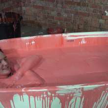 WamtasticUK: Freddie in Bath of Thick Pink Slime