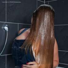 WAM Photography: Nastia Soaked in Dungarees
