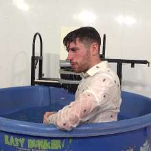 WamtasticUK: James and Nathan Higher or Lower in Cold Water Dunk Tank