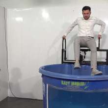WamtasticUK: James and Nathan Higher or Lower in Cold Water Dunk Tank