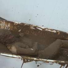 WamtasticUK: MessySte Red Suit Mud Bath