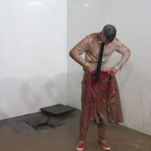 WamtasticUK: MessySte Red Suit Mud Bath