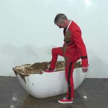 WamtasticUK: MessySte Red Suit Mud Bath
