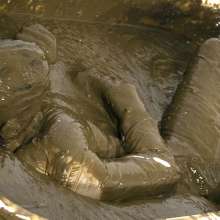 WamtasticUK: MessySte Red Suit Mud Bath