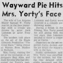 Cement: Regarding Mrs. Yorty's Pie