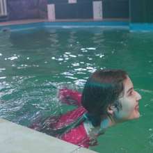 Wet Live Team: Nastya in a Large Pool, Swimming without a Bra | Wetlook
