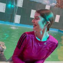 Wet Live Team: Nastya in a Large Pool, Swimming without a Bra | Wetlook