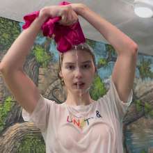 Wet Live Team: Nastya in a Large Pool, Swimming without a Bra | Wetlook