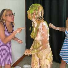 RevSlymsford: Sexy New Girl Kellie's Messy Naked Pie and Sime Initiation