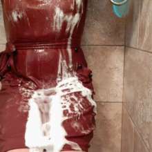 MadelineOasis: Hair Washing in an Office Dress and Lingerie