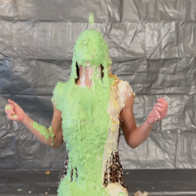 Slimed Models: Erin Gets Nasty Pied, and Nasty Slimed, by her Ex Boyfriend!