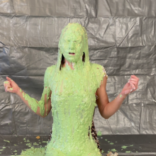 Slimed Models: Erin Gets Nasty Pied, and Nasty Slimed, by her Ex Boyfriend!