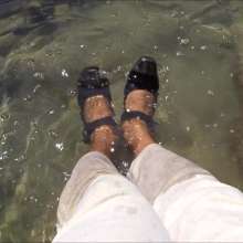 carlosstf33: Walking in River with Shoes and Pantyhose