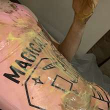 messy944: Ruining my girly swimsuit