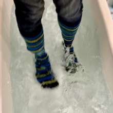 wetmart2240: Long Wet Stripy Socks