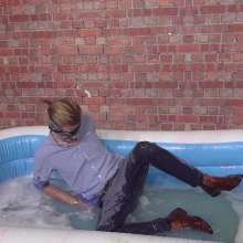 WamtasticUK: Adam Handcuffed in Clear Slime in Own Clothes