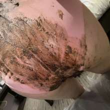 messy944: Ruining my girly swimsuit