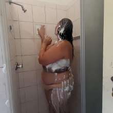 Darkabyss445: Creamed Fun Clean up in the Shower