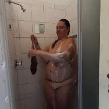 Darkabyss445: Creamed Fun Clean up in the Shower