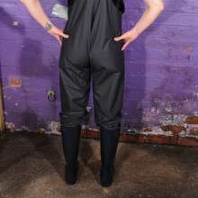 DungeonMasterOne: Maude Fills Her Flexothane Dungarees with Custard!