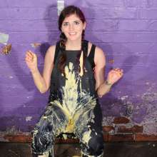 DungeonMasterOne: Maude Fills Her Flexothane Dungarees with Custard!