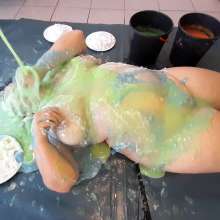 Darkabyss445: Darkabyss Gunged While Wearing Nothing but Her Bday Suit