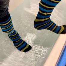 wetmart2240: Long Wet Stripy Socks