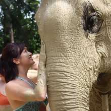 muddy_clothes: 18 Year Old Peyton Elizabeth Lee in an Elephant Mudbath