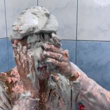 Your Wet Cat: He Was Punished with Lots of Pie and Chocolate on His Head!