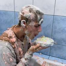 Your Wet Cat: He Was Punished with Lots of Pie and Chocolate on His Head!