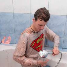 Your Wet Cat: He Was Punished with Lots of Pie and Chocolate on His Head!