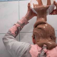 Your Wet Cat: He Was Punished with Lots of Pie and Chocolate on His Head!