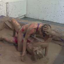 WamtasticUK: James and Adam Suit Strip Singlets Mud Wrestle