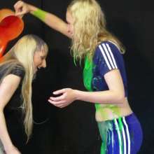 RevSlymsford: Jessie and Annabelle  Sportswear Mess and Cutting!