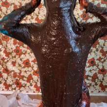 RevSlymsford: Kaydens Chocolate Batter Messy Fun In Turtleneck.