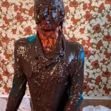 RevSlymsford: Kaydens Chocolate Batter Messy Fun In Turtleneck.