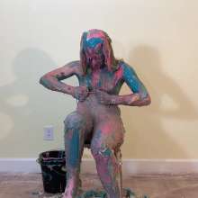 RevSlymsford: Kaydens In Pantyhose Gets Messy With Cake, Pies + Slimes