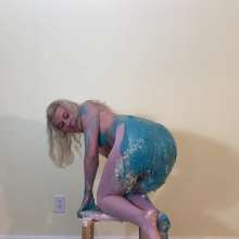 RevSlymsford: Kaydens In Pantyhose Gets Messy With Cake, Pies + Slimes