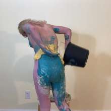 RevSlymsford: Kaydens In Pantyhose Gets Messy With Cake, Pies + Slimes