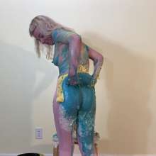 RevSlymsford: Kaydens In Pantyhose Gets Messy With Cake, Pies + Slimes
