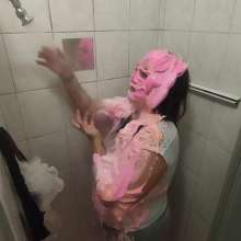 Darkabyss445: Messy UV Pies Clean up in the Shower