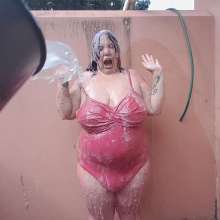 Darkabyss445: Pink Swimsuit Filling with Slime