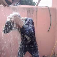 OnlyErotic_69: Slimed and Watered down Wearing All Black