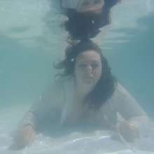 Darkabyss445: Submerged Underwater in White Blouse